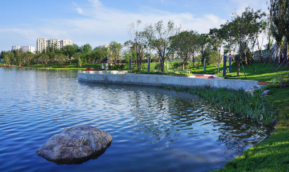 永定河孔雀城大湖景觀